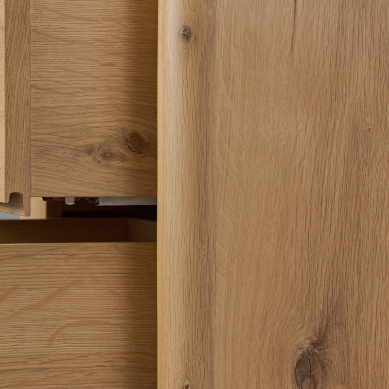 Novella Nightstand-Natural Oak Veneer Thick Random