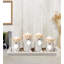 4 Piece Wood Tabletop Tealight Holder Set