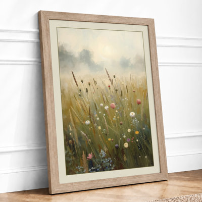 Misty Meadow Dawn Botanical - Framed Print