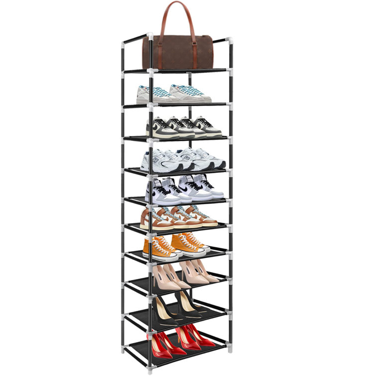 10 Tier 20 Pairs Shoe Rack Rebrilliant