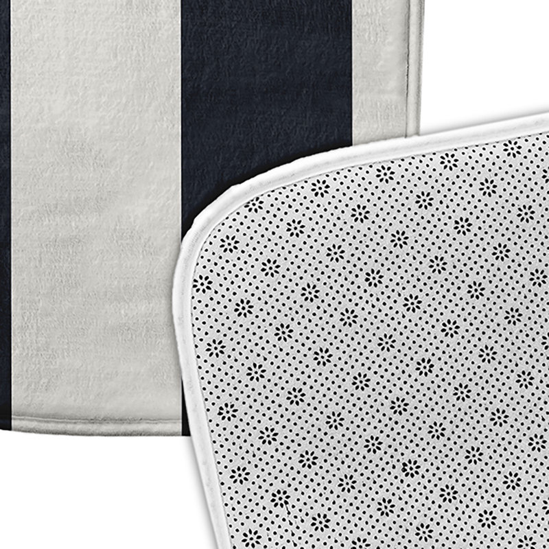Tapis de bain Shameel, L 17 po x L 24 po, Noir