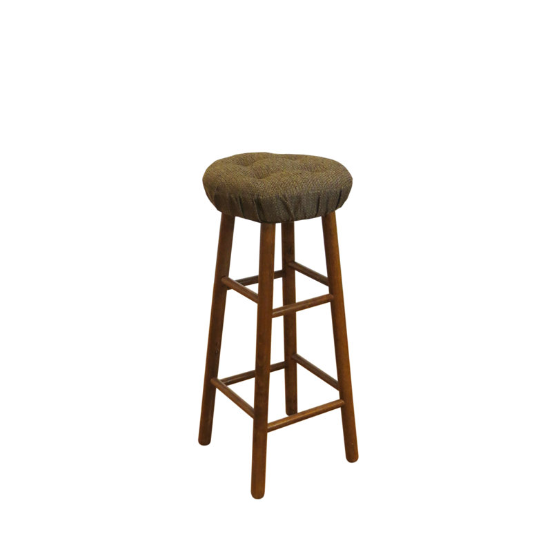Non-Slip Textured Barstool Seat Cushion, 14-Inches Round, Chocolate Brown