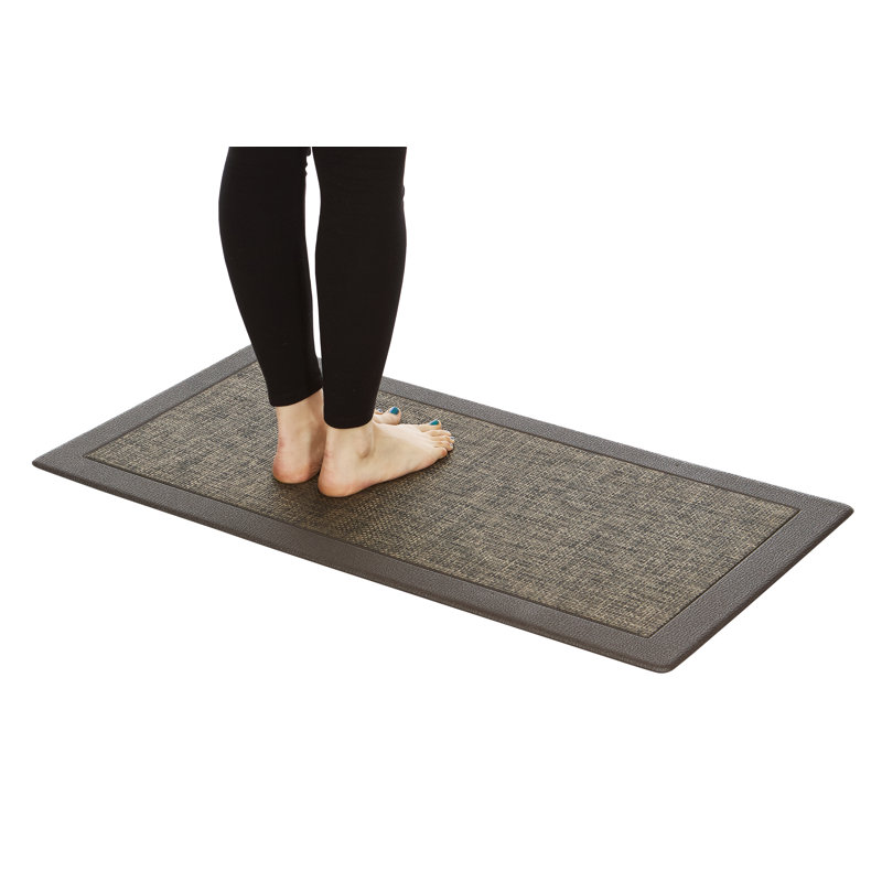 Damien Synthetic Water Resistant Anti-Fatigue Non-Skid Kitchen Mat, Espresso