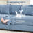 82.6"  Oversized Cloud Modular Sectional Couch, Soft Corduroy Fabric With Chaise 6 Throw Pillows, Deep Seat Wide Armrests, Ergonomic Design Easy Assembly, Soft Corduroy,For Living Rooms Lounges, Blue-1591049068