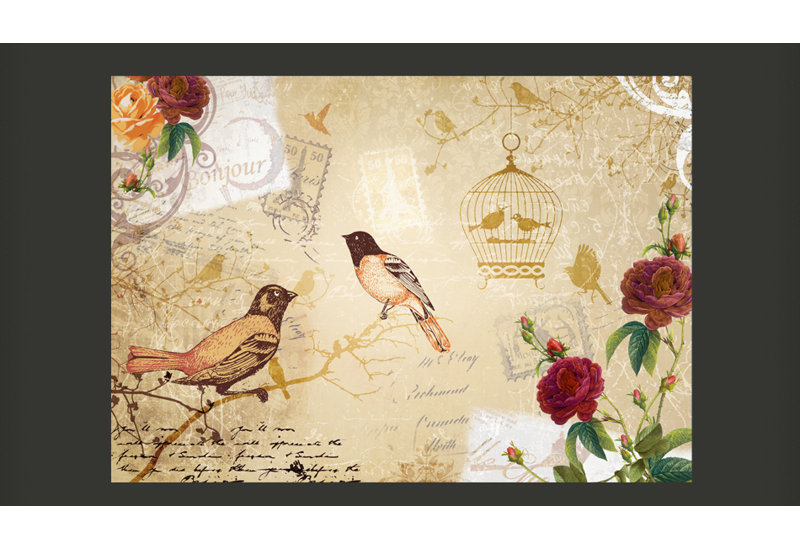 Bonjour 2.1m x 300cm Wallpaper