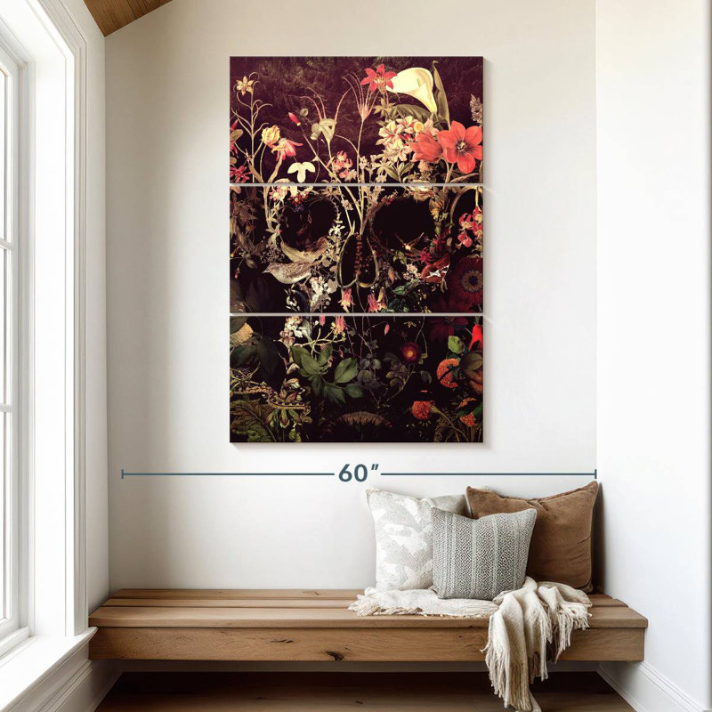 Harnek Bloom Skull, 50" H x 32" W