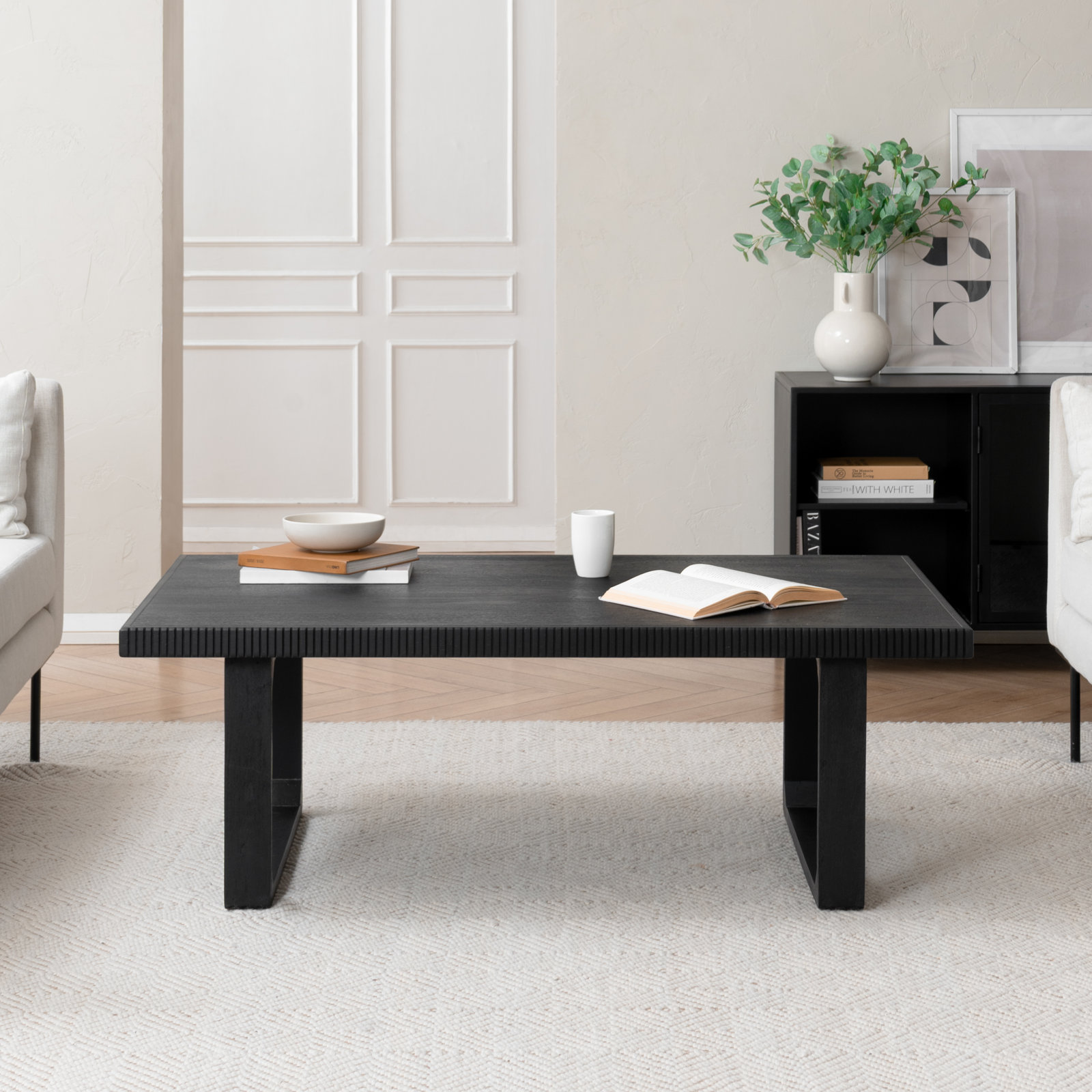Urbana 48" Mango Coffee Table, Black