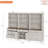 72.1"H X 101.6"W 3-Tier Bookcase With 7 Drawers And 2 Doors, Set Of 3 Bookcases Farmhouse Bookshelves For Living Room Bedroom Home Office Kitchen, Rustic White-931948222