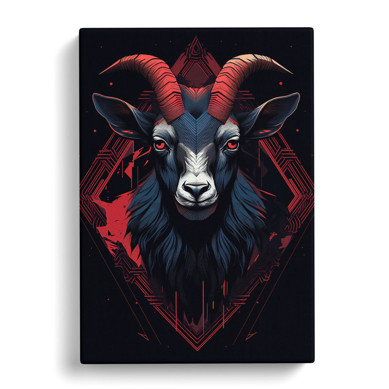 Goat Geometric - Wrapped Canvas, 76cm H x 50cm W x 3cm D