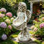 21,06 pouces de haut ange vieilli chérubin, sculpture de jardin en résine pour la décoration intérieure et extérieure, durable et élégante