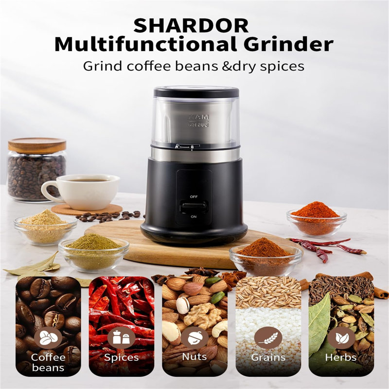 Chengdu Menghejia Technology Co., Ltd. Stainless Steel Electric Blade Coffee Grinder