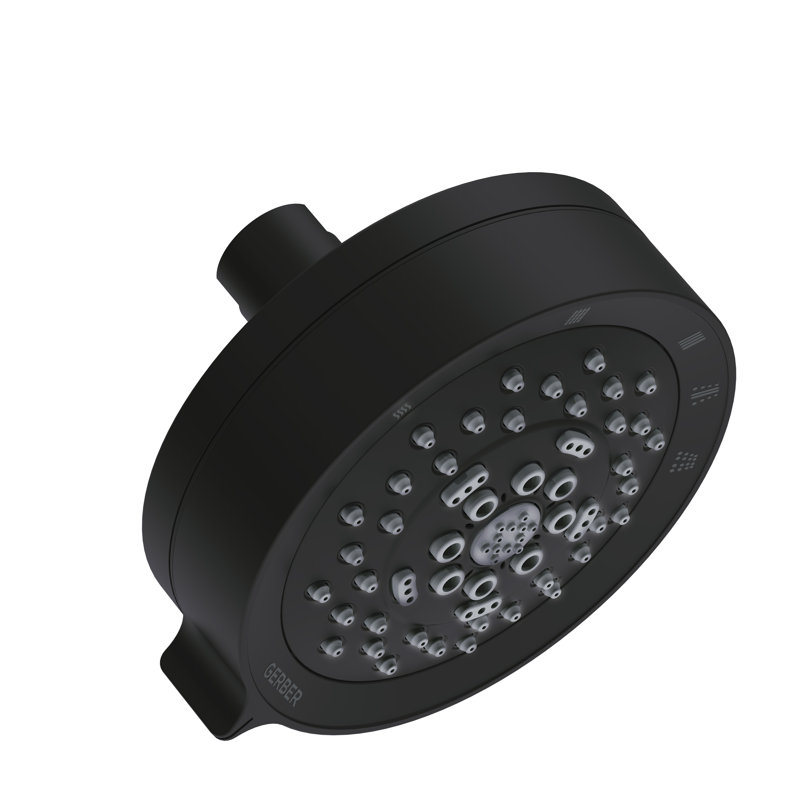 Parma Multi Function Fixed Shower Head with Select, Satin Black