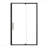 Scalable Adjustable Frame Shower Door With 1/4"(6Mm) Clear Tempered Glass,Transparent Safety Film For Glass,Aluminium Alloy