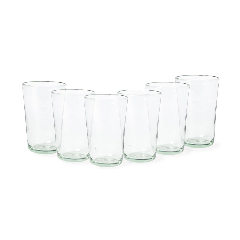 Ensemble de 6 gobelets en verre recyclé, 13 oz
