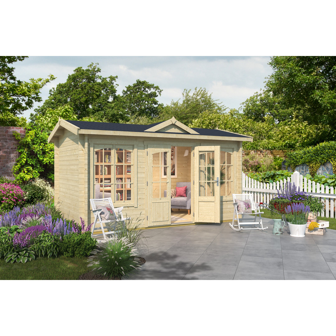 Lasita Kensington 13.5 x 8.5 Ft. Log Cabin With Tempered Double Glazing (44mm)