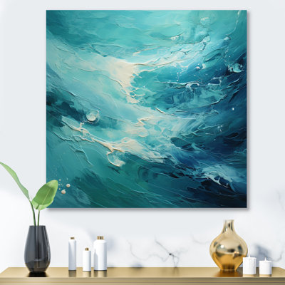 Teal Oasis I - Abstract Landscape Print on Metal