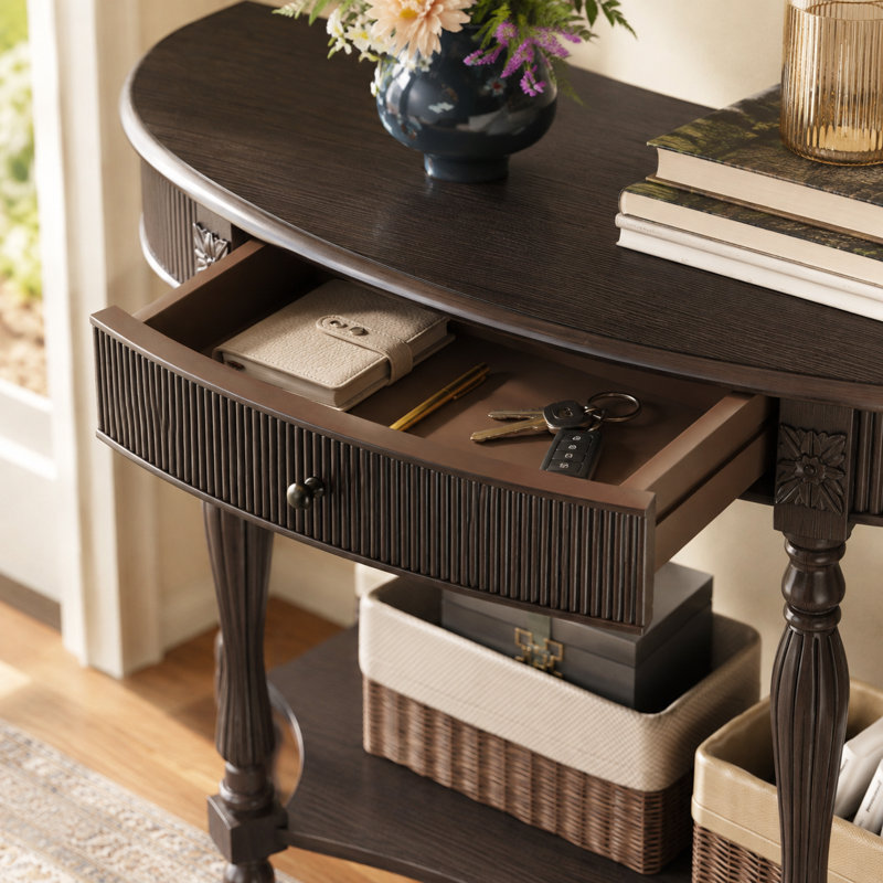 Console demi-lune Velmont, Rustique