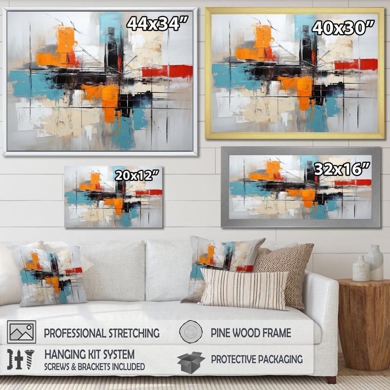 Art asiatique, expression abstraite I - impression, H 24 po x l 32 po x P 1 po, Toile tendue