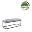 Banc en tissu Shauny avec pieds en métal-6411085