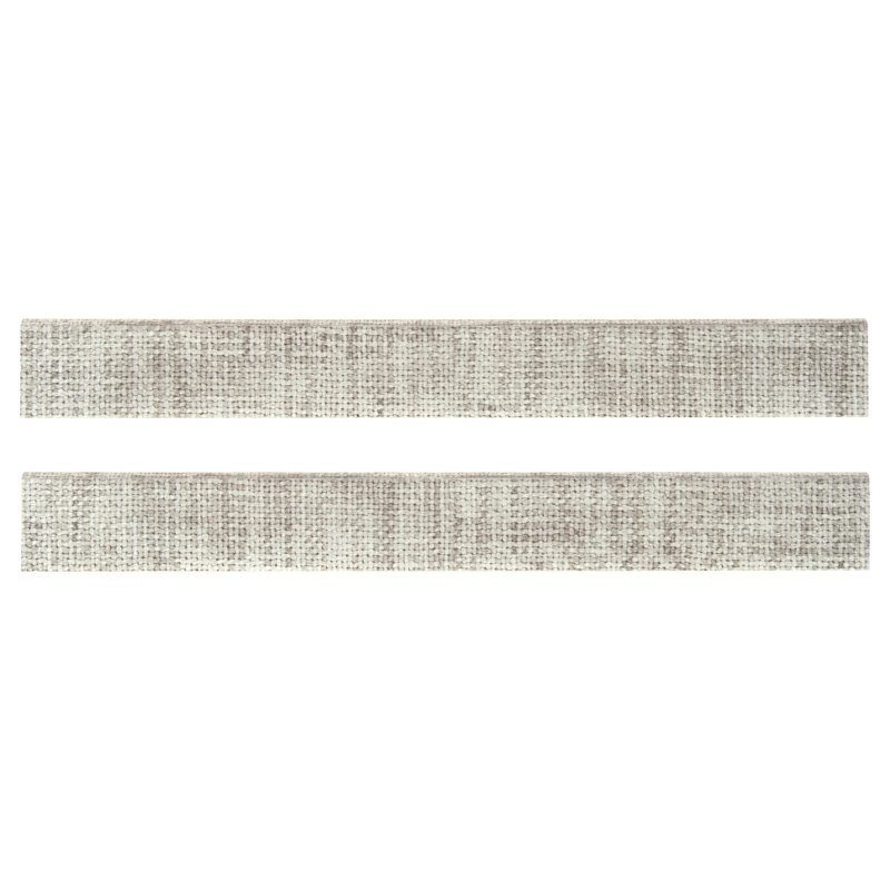 Tektile Lineart 24" x 3" Porcelain Bullnose Tile Trim in Gray, Tektile Crosshatch Gray