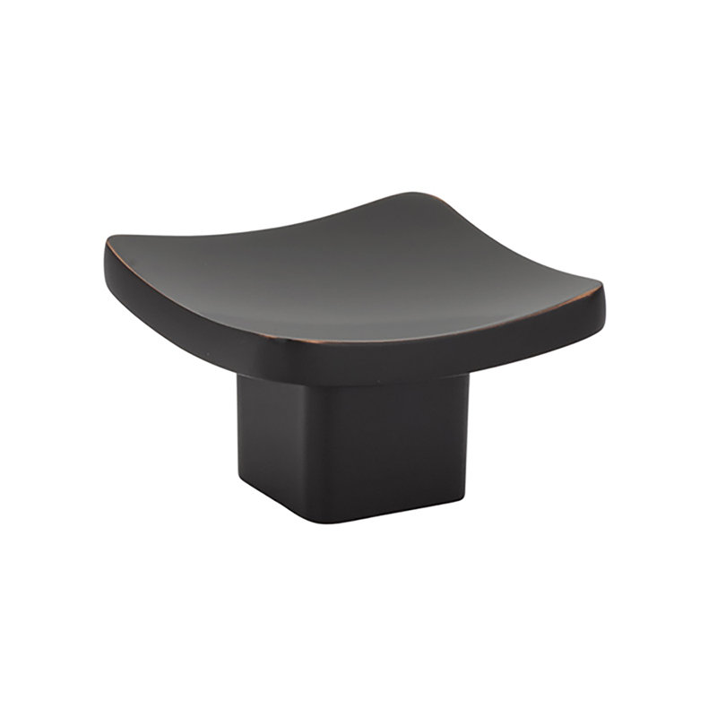 Square Knob, Oil Rubbed Bronze, 1.63" H x 1.63" W x 1" D