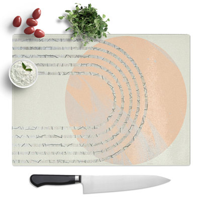 Cracked Moon  Glass Chopping Board
