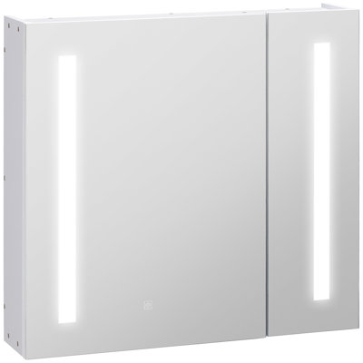 Wyat 700mm x 650mm Surface Mount Mirror Cabinet with LED Lighting