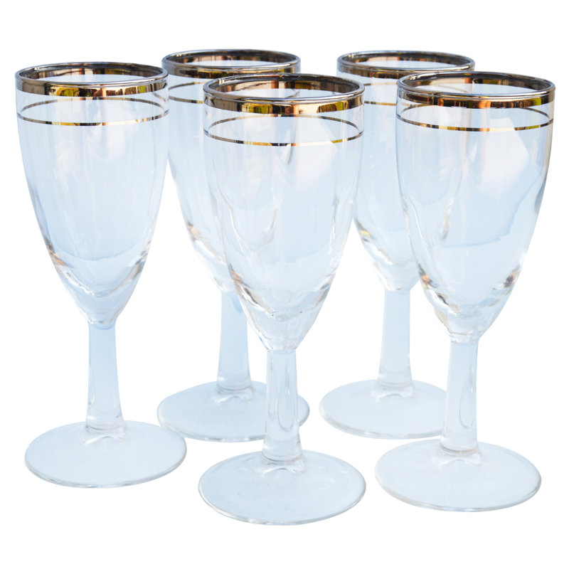5 pièces 10 oz. Verre à pied en verre