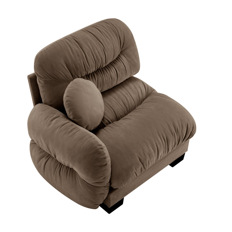 Canapé Flora en chenille LSF - brun, Brown