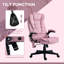 Massage Office Chair with 6-Point Vibration, Pink