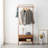 Parowan Wood Clothes Rack Closet Systems Storage Shelves Garment Hanging-678245905