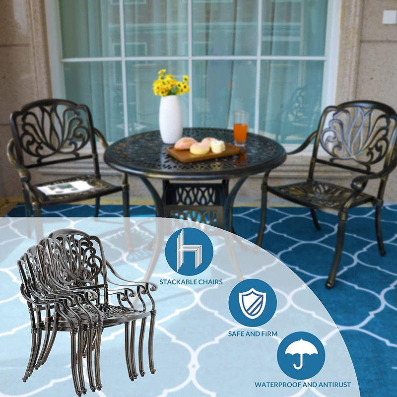 2 - Person Patio Dining Set with Round Table