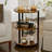 Ladonta Round End Table, 3-Tier Storage Shelves (Set of 2)-502789634-504605603-504605532