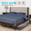 Ensemble de 4 contenants de rangement sous le lit de 90 L, organisateurs de placard et bacs de rangement, sacs de rangement sous le lit pliables pour vêtements, édredon, chandails, oreillers, draps en lin, papier d'emballage, gris foncé-318448775