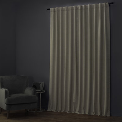 Dondie Extra Wide Performance Polyester Hotel Blackout Curtains - Single Panel Drapes