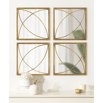 House of Hampton® Jiera Metal Mirror Set 4 Piece