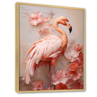 «Pink Flamingo Paradise», reproduction sur toile