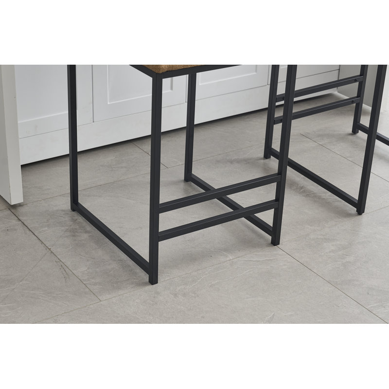 Zavier  Upholstered Linen Bar Counter Stools