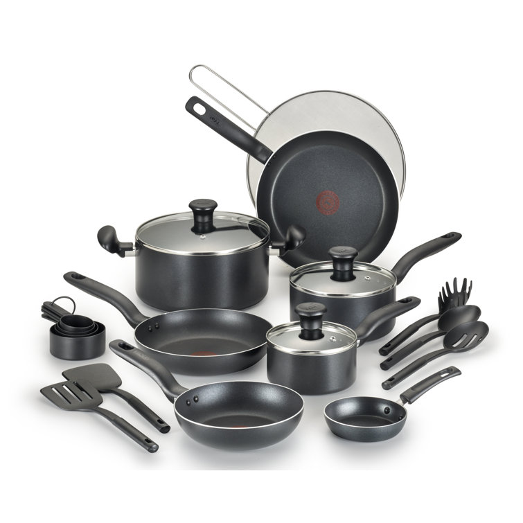 T-Fal Ultimate Hard Anodized Nonstick 17 Piece Cookware Set Black