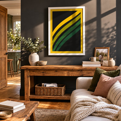Flowing Lines Geometric - Framed Print