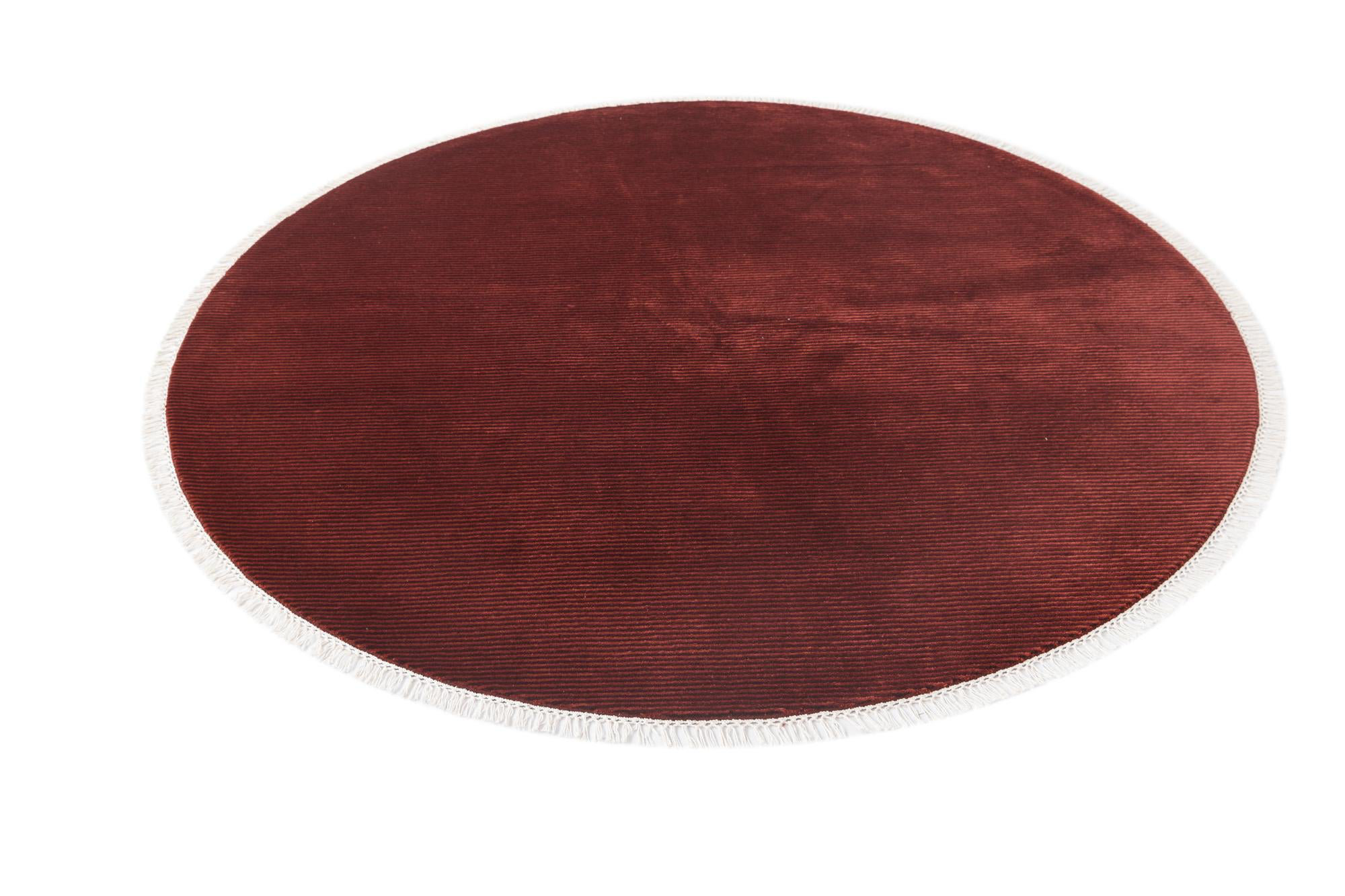 Isabelline Round Murry Maroon Rug | Wayfair
