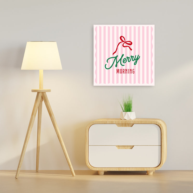 Merry Morning Bow Abstract Contemporary Wall Art Print by Dominique Vari - Wrapped Canvas Print, 60.96cm H x 60.96cm W