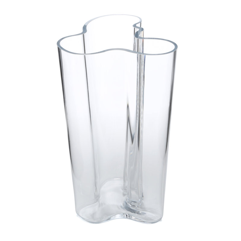 Aalto Glass Table Vase, Clear, 4.8" H x 6.9" W x 6.8" D