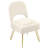 Modern Upholstered Teddy Accent Chair, Vanity Chair with Storage Box, Foldable Backrest，footstool-194004767