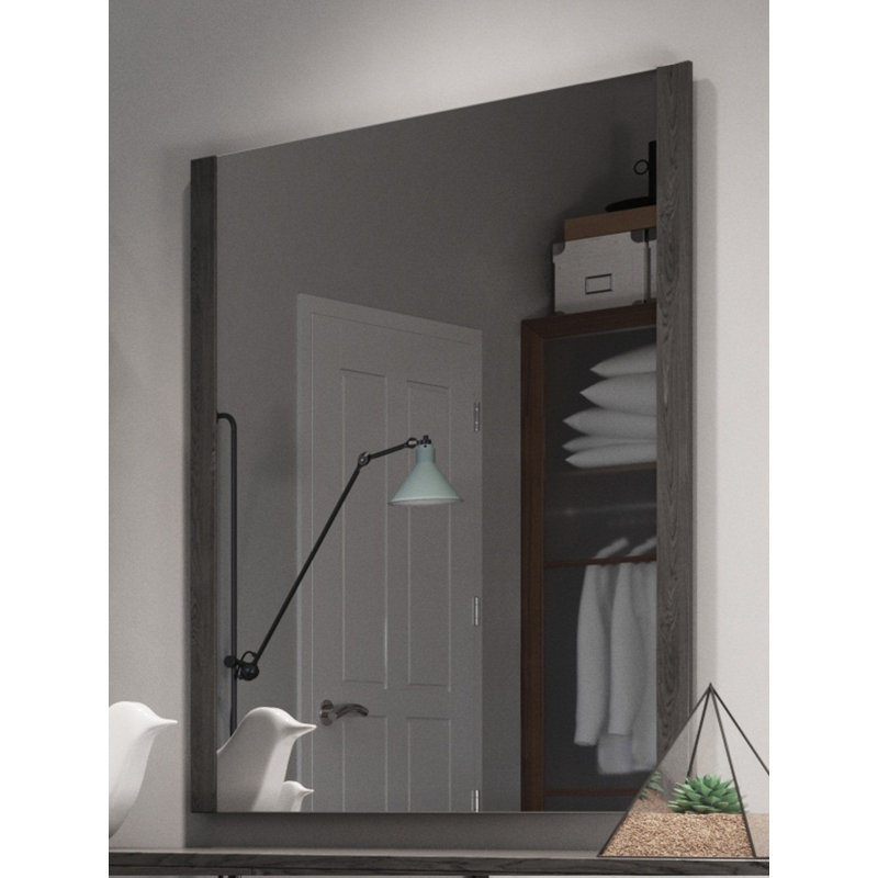 Amalie Rectangle Wall Mirror, Gray