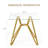 35.4" Tempered Glass Dining Table For 1-4 People, Space-Saving Small Kitchen Table With Sturdy Metal Legs, Suitable For Dining Room & Living Room (Gold)