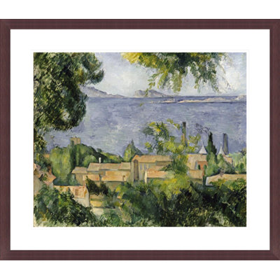 «The Rooftops of L'Estaque» par Paul Cézanne, impression giclée encadrée