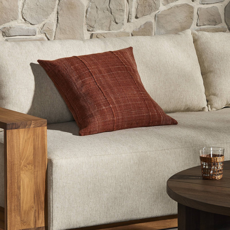 Kana Outdoor Pillow-Kana Rust-20"X20", Kana Rust