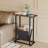 Bedside Table With Storage Shelf, Narrow Side Table, Slim Magazine Table For Small Space-321638901