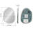 Stylish Stone Border Irregular Led Wall Mirror Bathroom Vanity Mirror With Blaklit 3 Color Temperature Lights Anit-fog Dimmable, 3 Touch Sensor Switch Plug In-1219781563